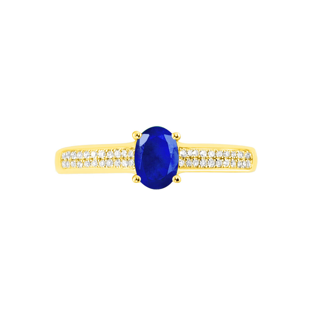 Bague Crista Or Jaune Saphir Et Diamant - Bagues solitaires Femme | Histoire d&rsquo;Or
