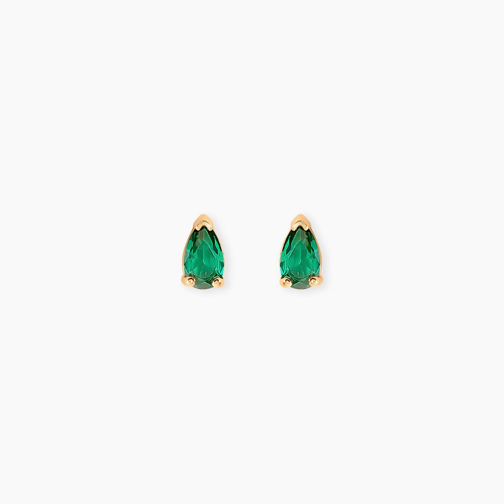 Boucles D'Oreilles Puces Tiffani Plaqu&eacute; Or Jaune Oxyde De Zirconium - Boucles d'oreilles fantaisie Femme | Histoire d&rsquo;Or
