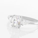 Bague Saelle Or Blanc Oxyde De Zirconium - Bagues solitaires Femme | Histoire d&rsquo;Or