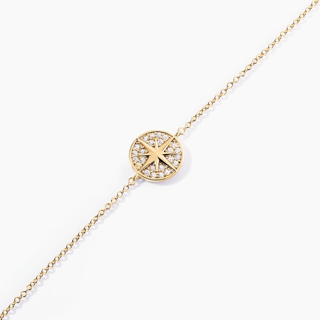 Bracelet Maria-carmen Plaqu&eacute; Or Jaune Oxyde De Zirconium - Bracelets Femme | Histoire d&rsquo;Or