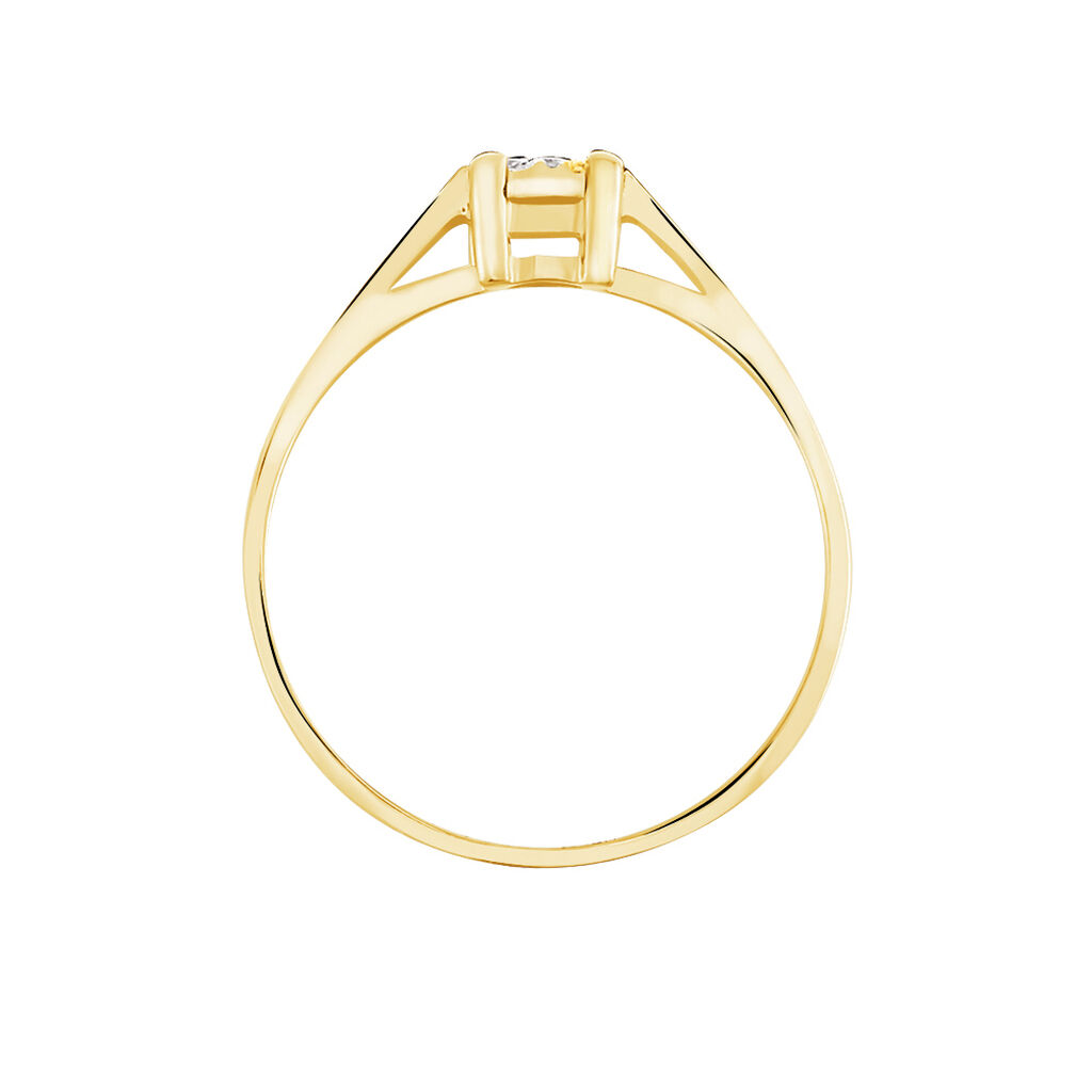 Bague Sandrine Or Jaune Diamant - Bagues avec pierre Femme | Histoire d’Or