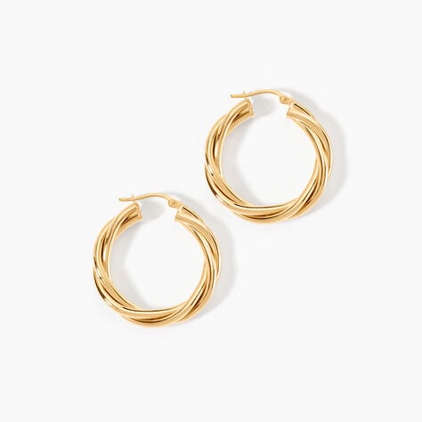 Cr&eacute;oles Tegan Or Jaune - Boucles d'oreilles cr&eacute;oles Femme | Histoire d&rsquo;Or