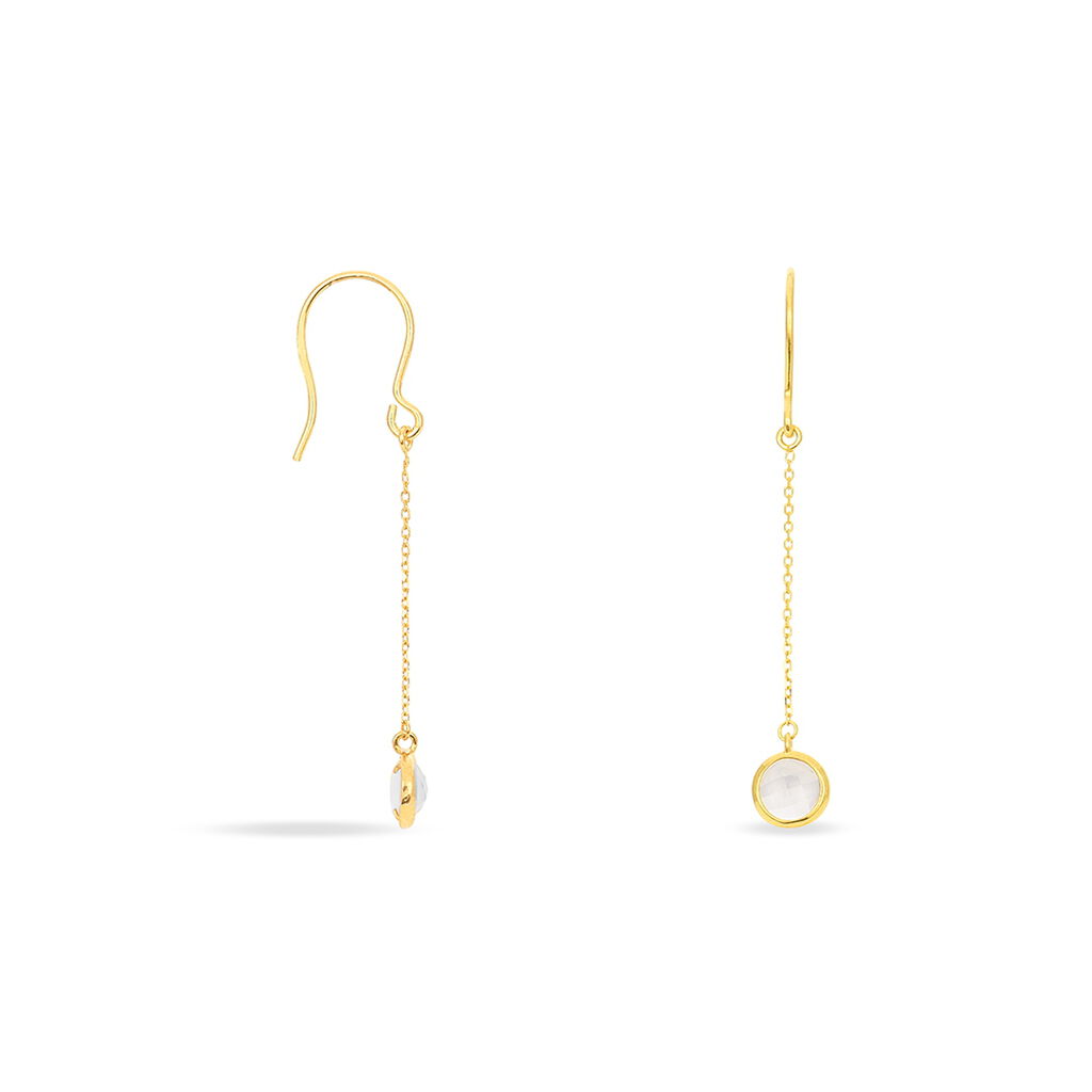 Boucles D'oreilles Pendantes Or Jaune Quartz - Boucles d'oreilles pendantes Femme | Histoire d&rsquo;Or
