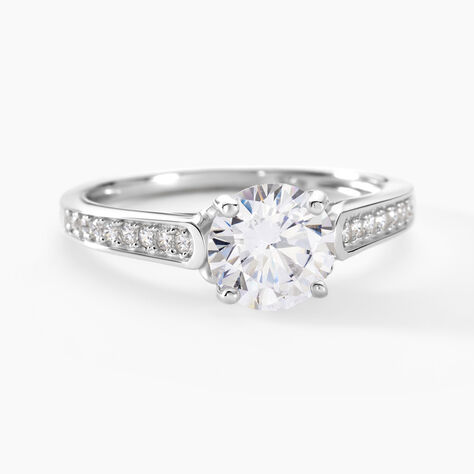 Bague Viky Argent Blanc Oxyde De Zirconium - Bagues solitaires Femme | Histoire d’Or