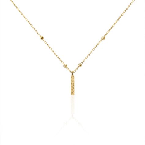 Collier Plaqu&eacute; Or Jaune Lettra - Colliers fantaisie Femme | Histoire d&rsquo;Or