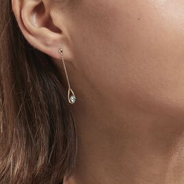 Boucles D'oreilles Pendantes Or Jaune Ossian Topaze - Boucles d'oreilles pendantes Femme | Histoire d’Or