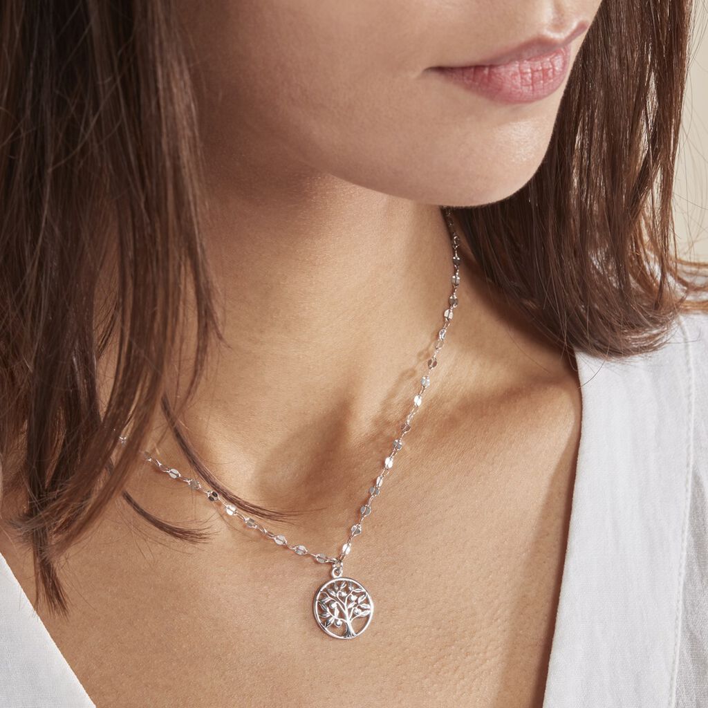 Collier Argent Blanc Buccinarie - Colliers fantaisie Femme | Histoire d’Or