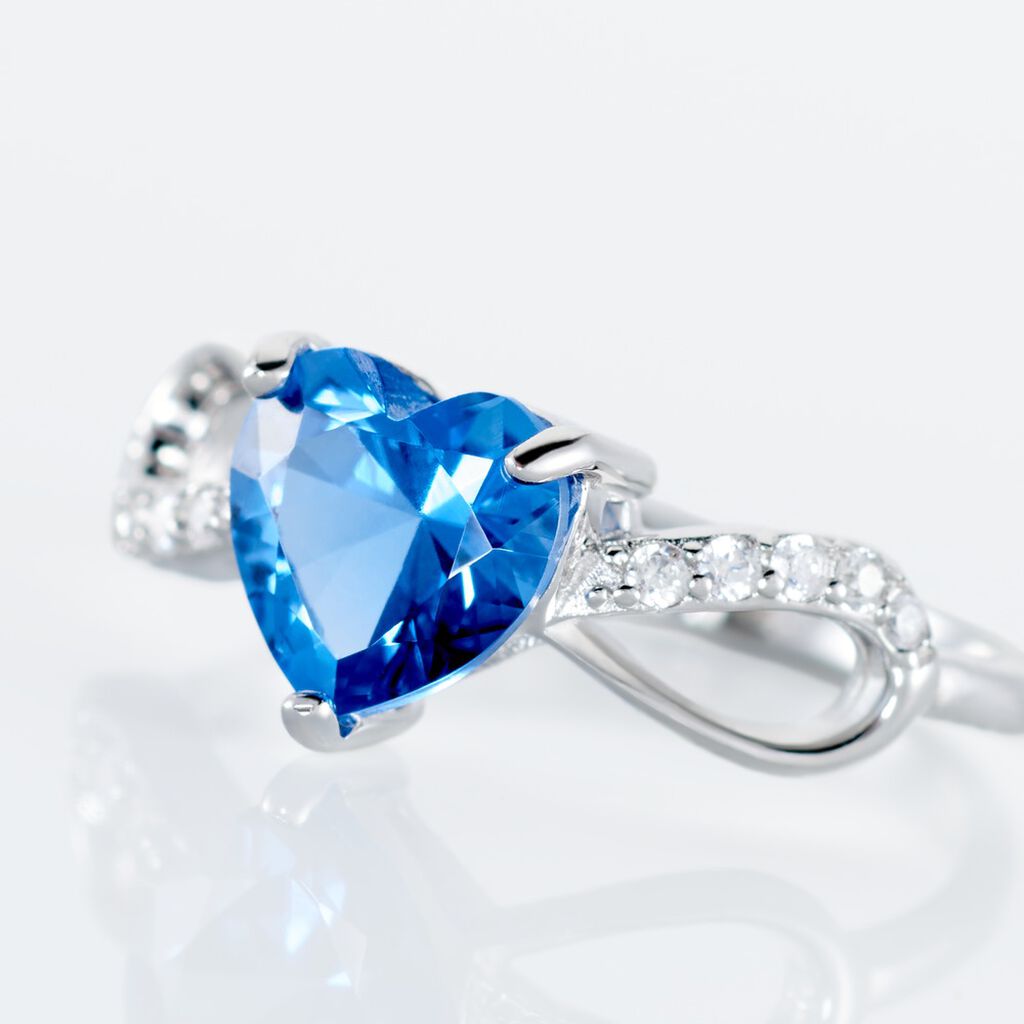 Bague Argent Blanc Atieno Oxyde De Zirconium - Bagues solitaires Femme | Histoire d’Or