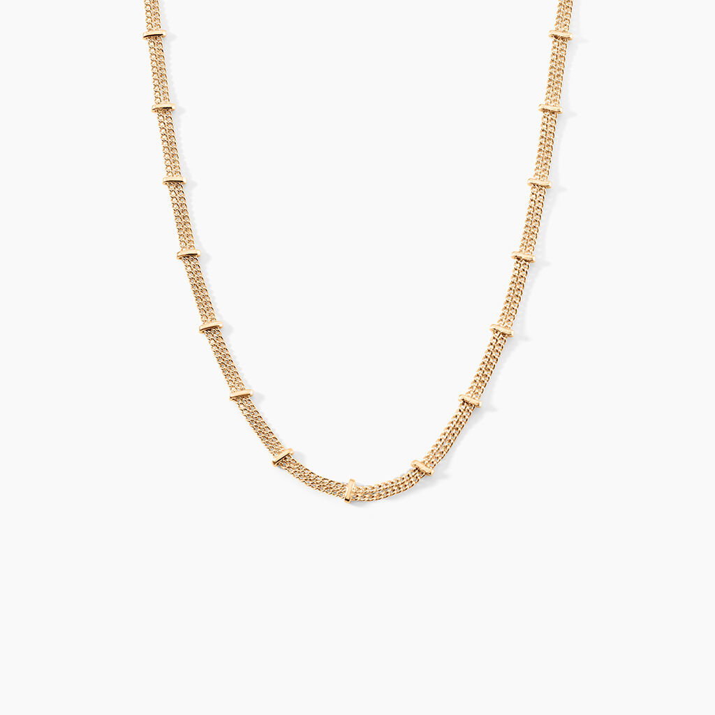Collier Naria Plaqu&eacute; Or Jaune - Colliers doubles et triples cha&icirc;nes Femme | Histoire d&rsquo;Or
