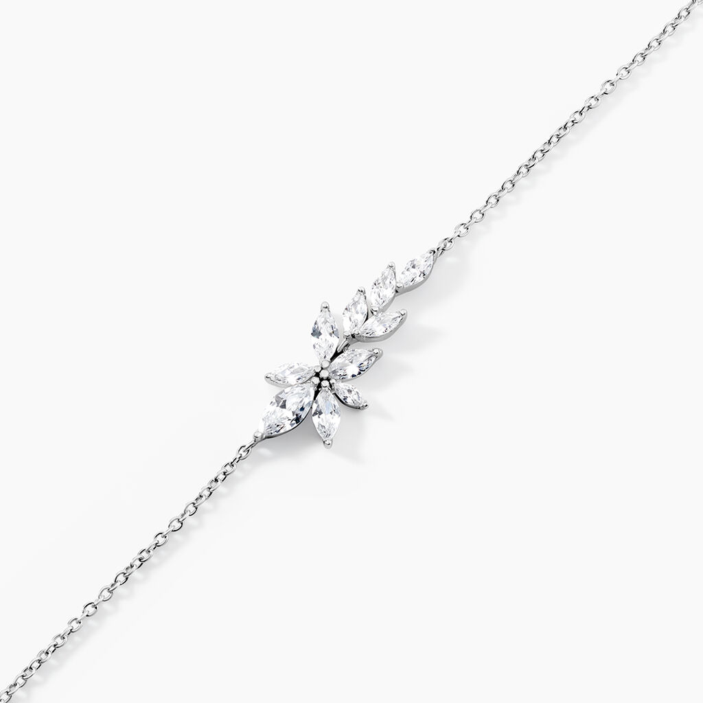 Bracelet Glow Up Argent Blanc Oxyde De Zirconium - Bracelets Femme | Histoire d&rsquo;Or
