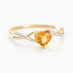 Bague Clothilde Or Jaune Citrine Et Oxyde - Bagues solitaires Femme | Histoire d&rsquo;Or