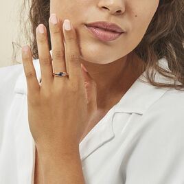 Bague Sylvene Or Bicolore Saphir - Bagues solitaires Femme | Histoire d’Or
