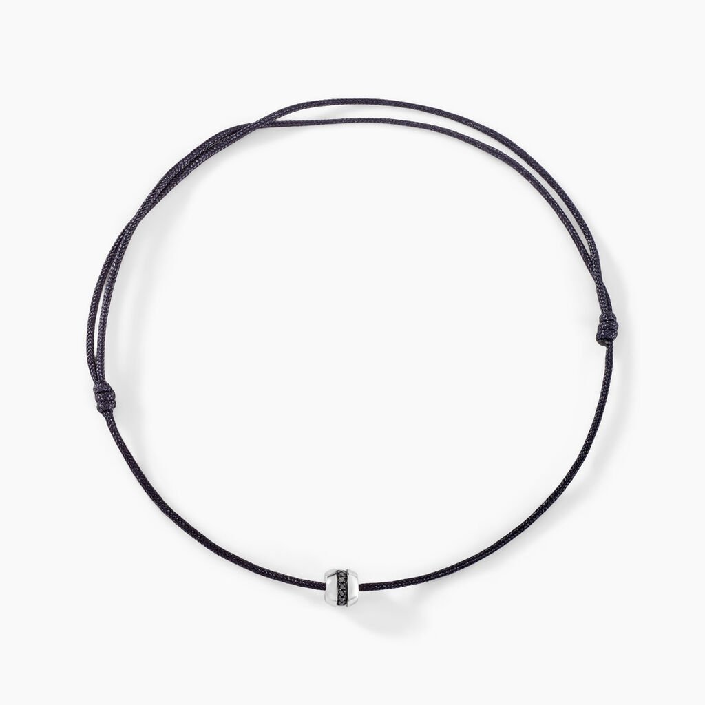 Bracelet Black Diamond Or Blanc Diamant Noirs - Bracelets cordon Homme | Histoire d’Or