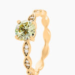 Bague Kurt Plaqu&eacute; Or Jaune Oxyde De Zirconium - Bagues solitaires Femme | Histoire d&rsquo;Or