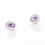 Boucles D'oreilles Puces Argent Blanc Tania Oxydes De Zirconium - Boucles d'oreilles fantaisie Femme | Histoire d&rsquo;Or