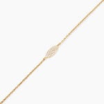 Bracelet Shiny Bold Plaqu&eacute; Or Jaune Oxyde De Zirconium - Bracelets Pierre Femme | Histoire d&rsquo;Or