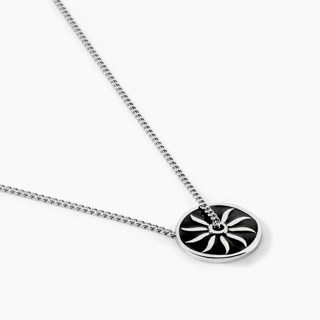 Collier Keenan Argent Blanc - Bijoux sans pierre Homme | Histoire d&rsquo;Or