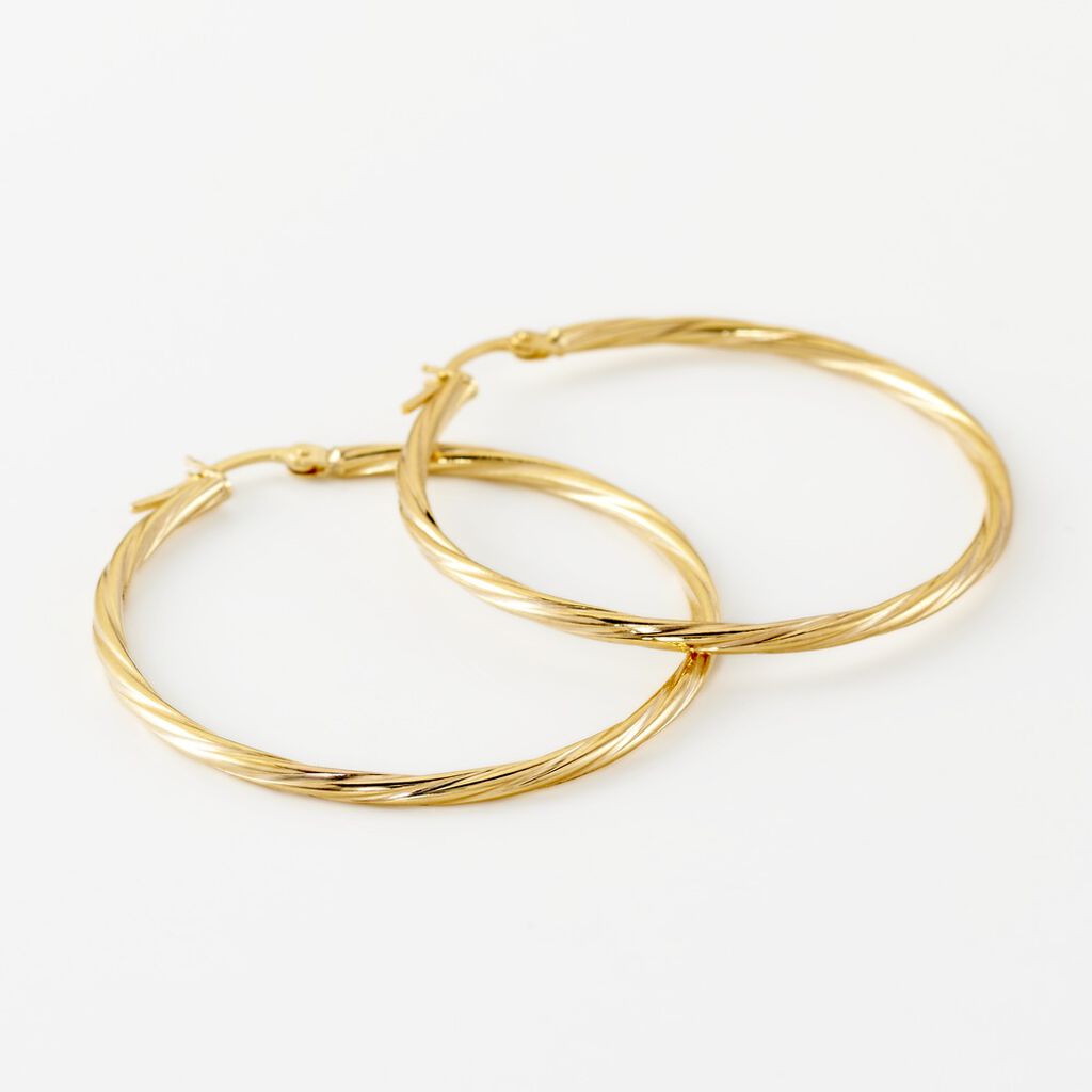 Créoles Youri Or Jaune - Boucles d'oreilles créoles Femme | Histoire d’Or