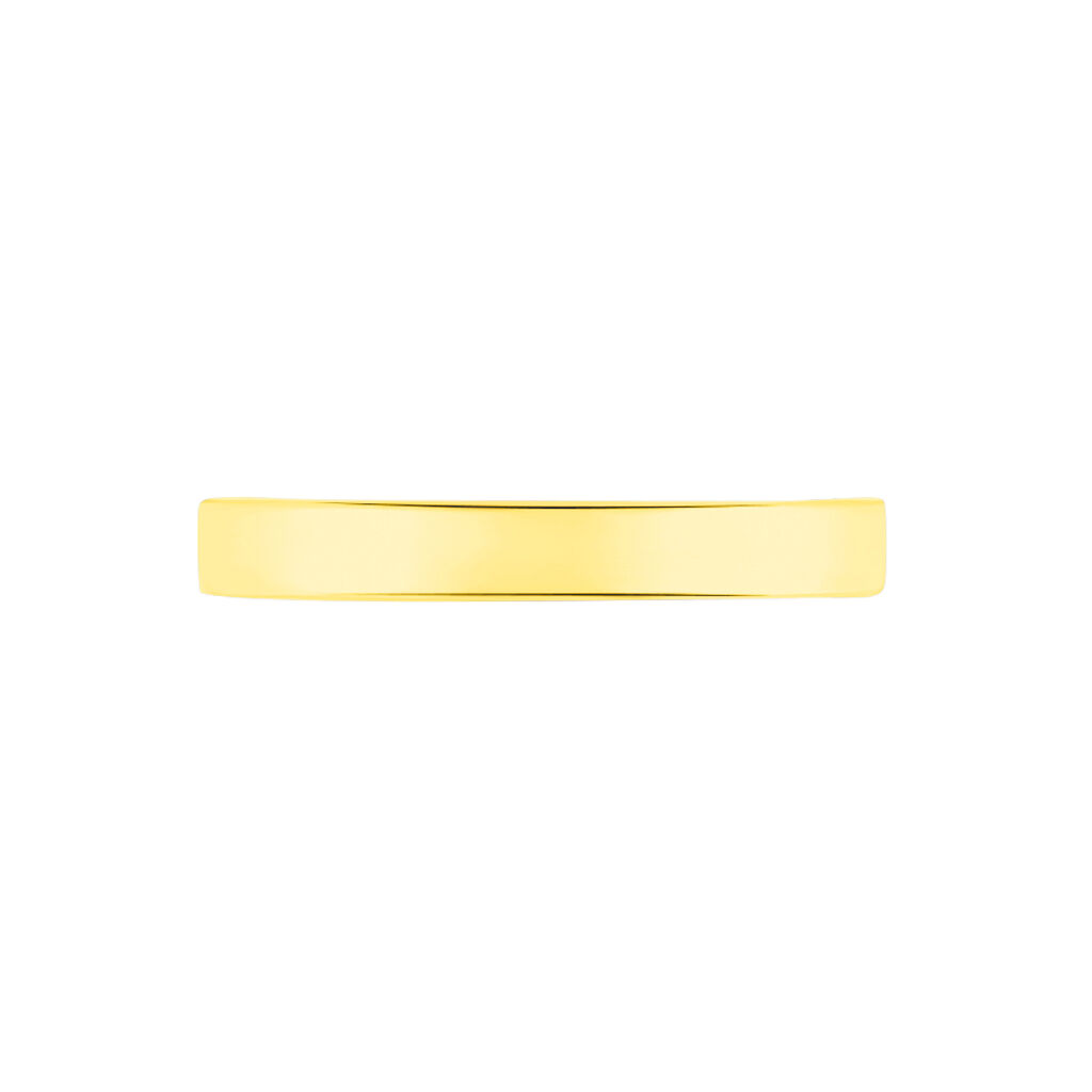 Alliance Gaia Ruban Plat Or Jaune - Alliances Famille | Histoire d’Or