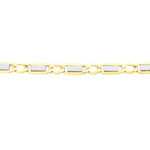 Bracelet Danae Plaquette Or Bicolore - Bracelets cha&icirc;ne Homme | Histoire d&rsquo;Or