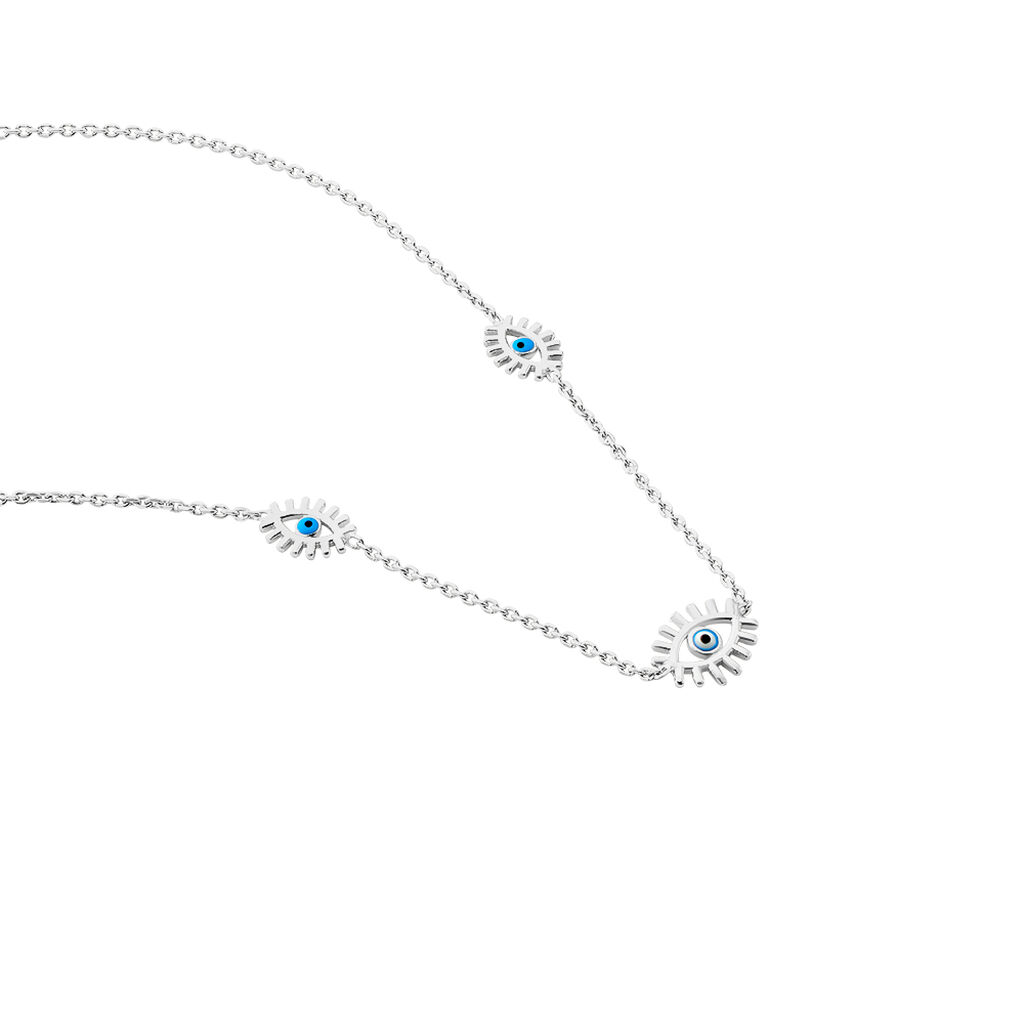 Collier Parad'eyes Argent Blanc - Colliers fantaisie Femme | Histoire d’Or