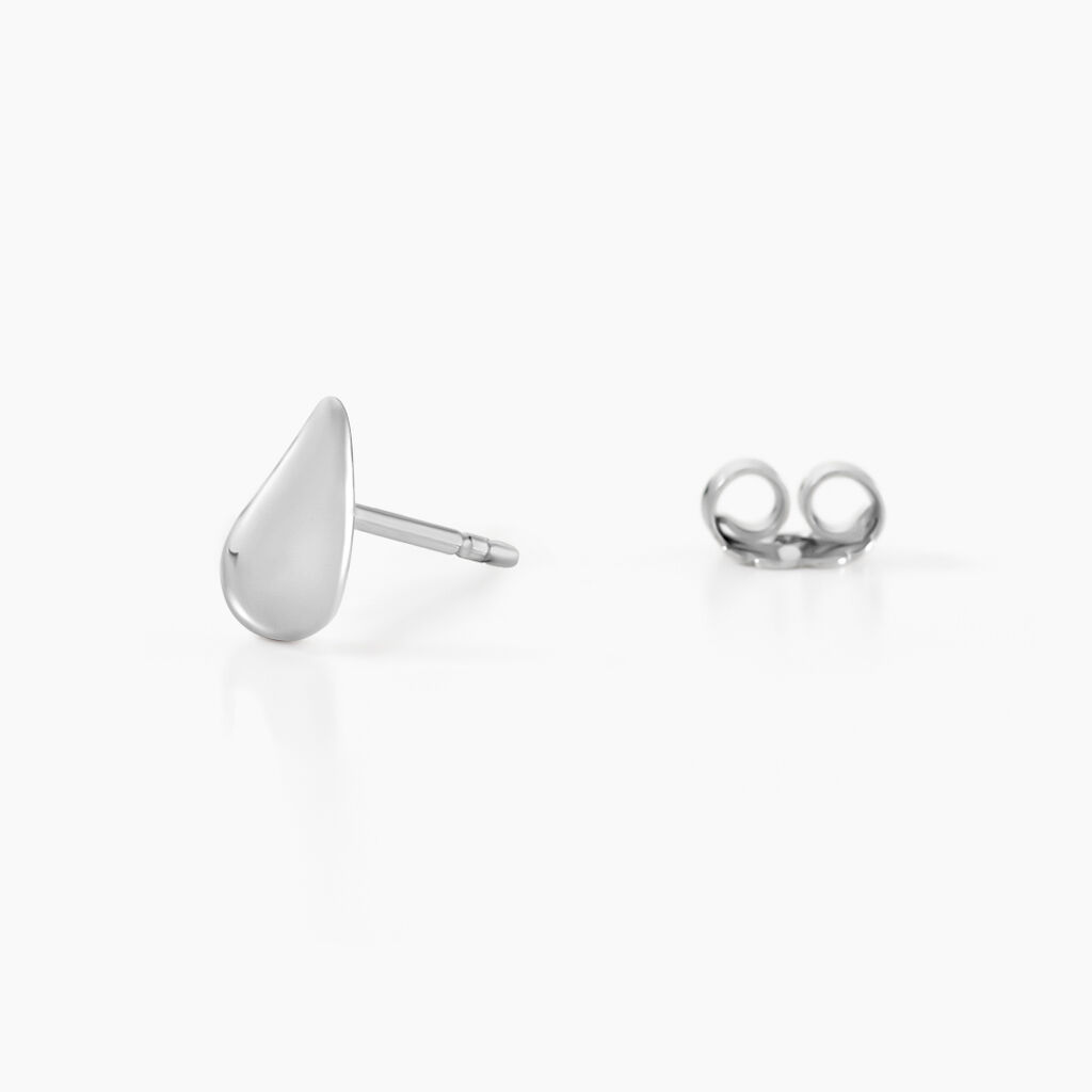 Boucles D'oreilles Puces Clo&eacute;lie Argent Blanc - Boucles d'oreilles fantaisie Femme | Histoire d&rsquo;Or