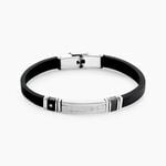 Bracelet Eric Acier Blanc Pierre De Synthese - Bracelets Homme | Histoire d&rsquo;Or