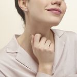 Boucles D'oreilles Puces Albertina Argent Blanc Oxyde De Zirconium - Boucles d'oreilles fantaisie Femme | Histoire d&rsquo;Or