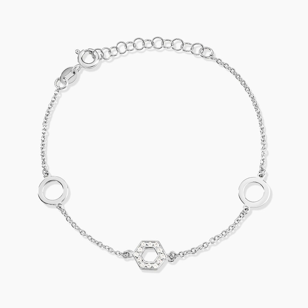 Bracelet Jalila Argent Blanc Oxyde De Zirconium - Bracelets Femme | Histoire d&rsquo;Or