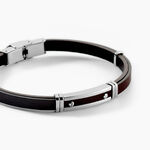 Bracelet Claudino Acier Blanc - Bracelets Cuir Homme | Histoire d&rsquo;Or