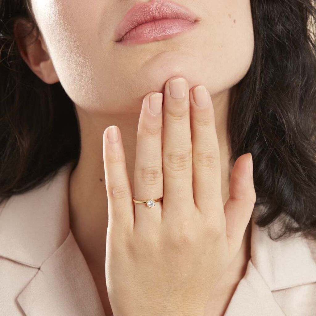 Bague Solitaire Samantha Or Jaune Diamant - Bagues solitaires Femme | Histoire d’Or