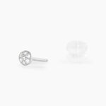 Boucles D'oreilles Puces Teani Or Blanc Diamant - Clous d'oreilles Femme | Histoire d&rsquo;Or