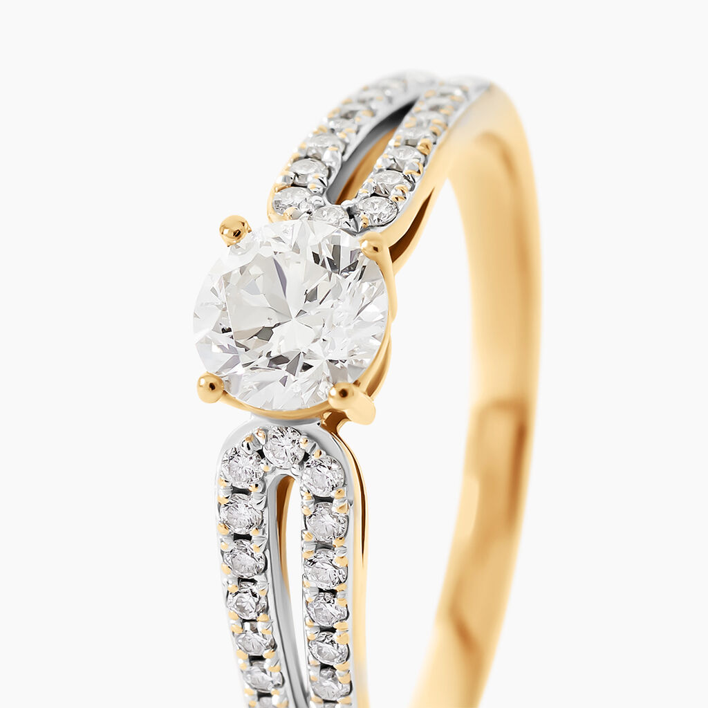 Bague Solitaire Katalina Or Jaune Diamant - Bagues solitaires Femme | Histoire d&rsquo;Or