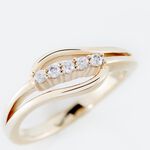 Bague Plaqu&eacute; Or Jaune Ciera Oxydes De Zirconium - Bagues avec pierre Femme | Histoire d&rsquo;Or