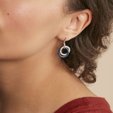 Boucles D'oreilles Pendantes Grizzel Argent Blanc Céramique Oxyde - Boucles d'oreilles fantaisie Femme | Histoire d’Or