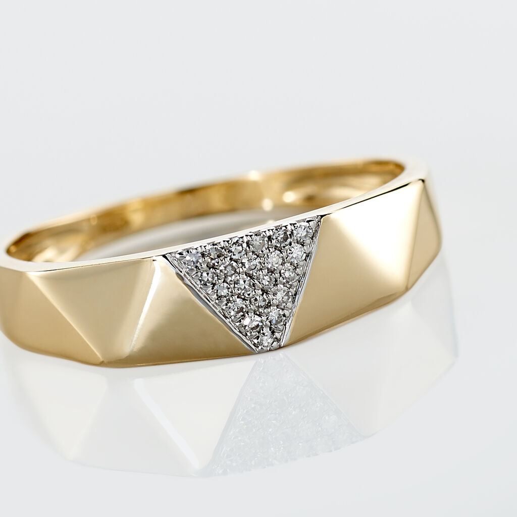 Bague Lizia Or Jaune Diamant - Bagues avec pierre Femme | Histoire d&rsquo;Or