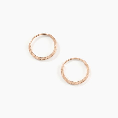 Cr&eacute;oles Valerina Or Rose - Boucles d'oreilles cr&eacute;oles Femme | Histoire d&rsquo;Or