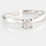 Bague Solitaire Artemis Or Blanc Diamant - Bagues solitaires Femme | Histoire d&rsquo;Or