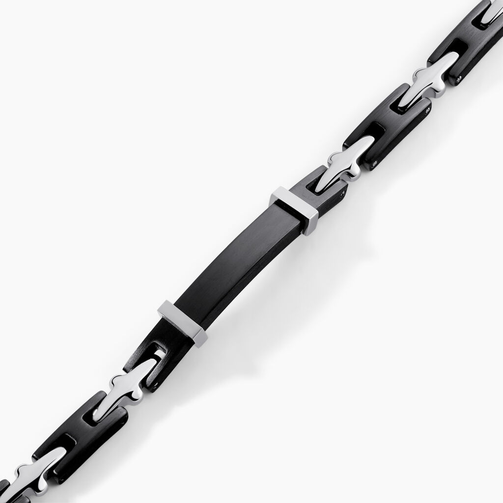 Bracelet Jourdan Halldor Acier Argent&eacute; - Bracelets Homme | Histoire d&rsquo;Or