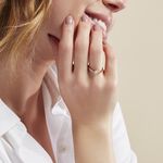 Bague Nila Plaqu&eacute; Or Jaune Oxyde De Zirconium - Bagues solitaires Femme | Histoire d&rsquo;Or