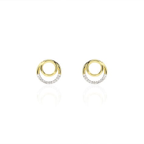 Boucles D'oreilles Puces Atlanta Or Jaune Diamant - Clous d'oreilles Femme | Histoire d’Or