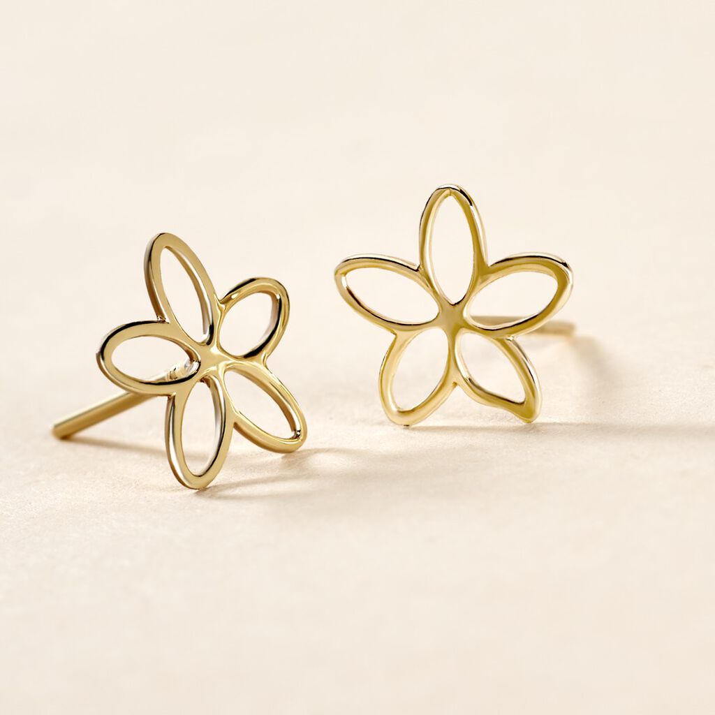 Boucles D'oreilles Puces Dacre Or Jaune - Clous d'oreilles Femme | Histoire d’Or