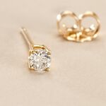 Boucle D'oreille Puce Unitaire Victoria Or Jaune Diamant - Clous d'oreilles Famille | Histoire d&rsquo;Or