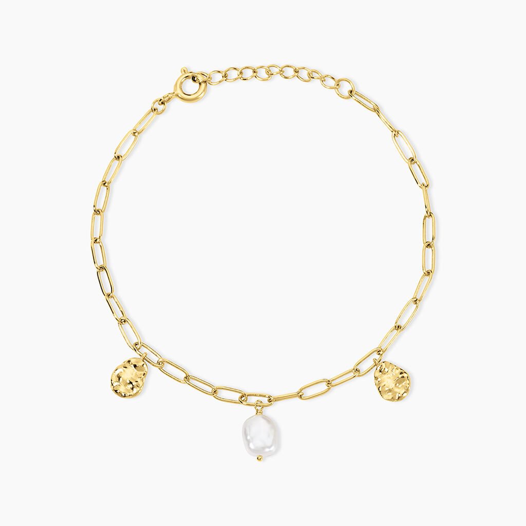 Bracelet Argent Dore Keshi Maille Cheval - Bracelets Femme | Histoire d’Or