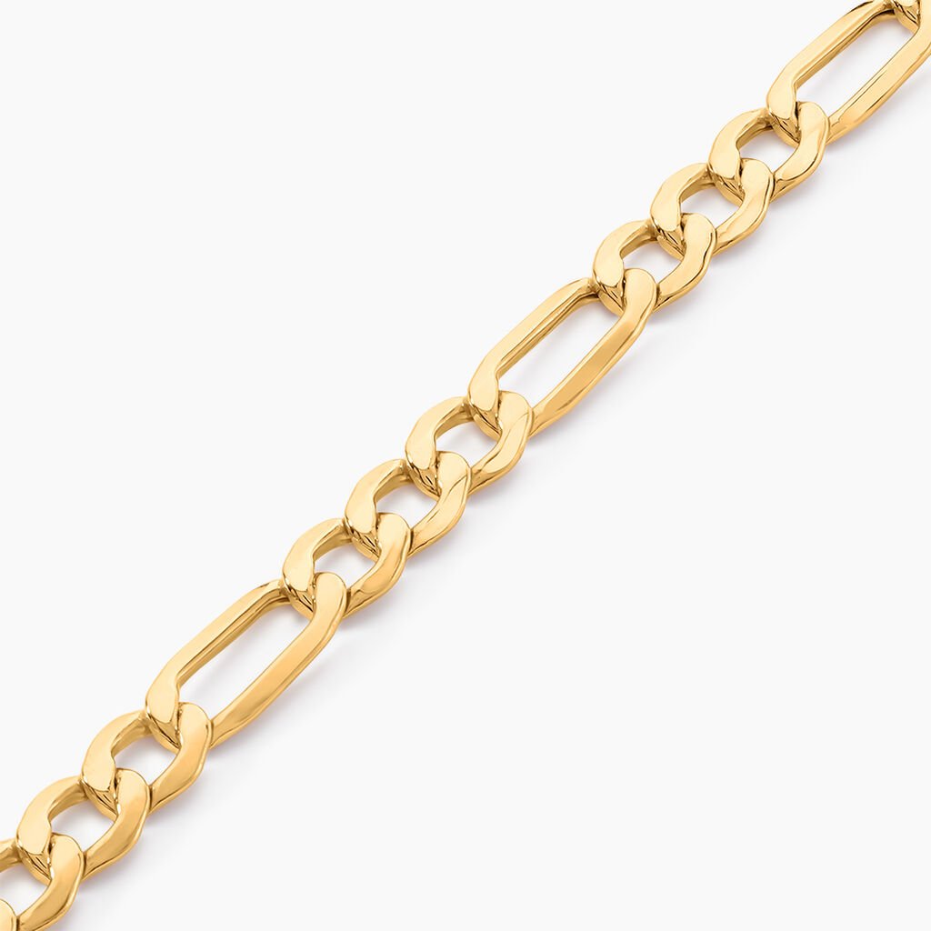 Bracelet Or Jaune Maille Altern&eacute;e - Bracelets cha&icirc;ne Homme | Histoire d&rsquo;Or