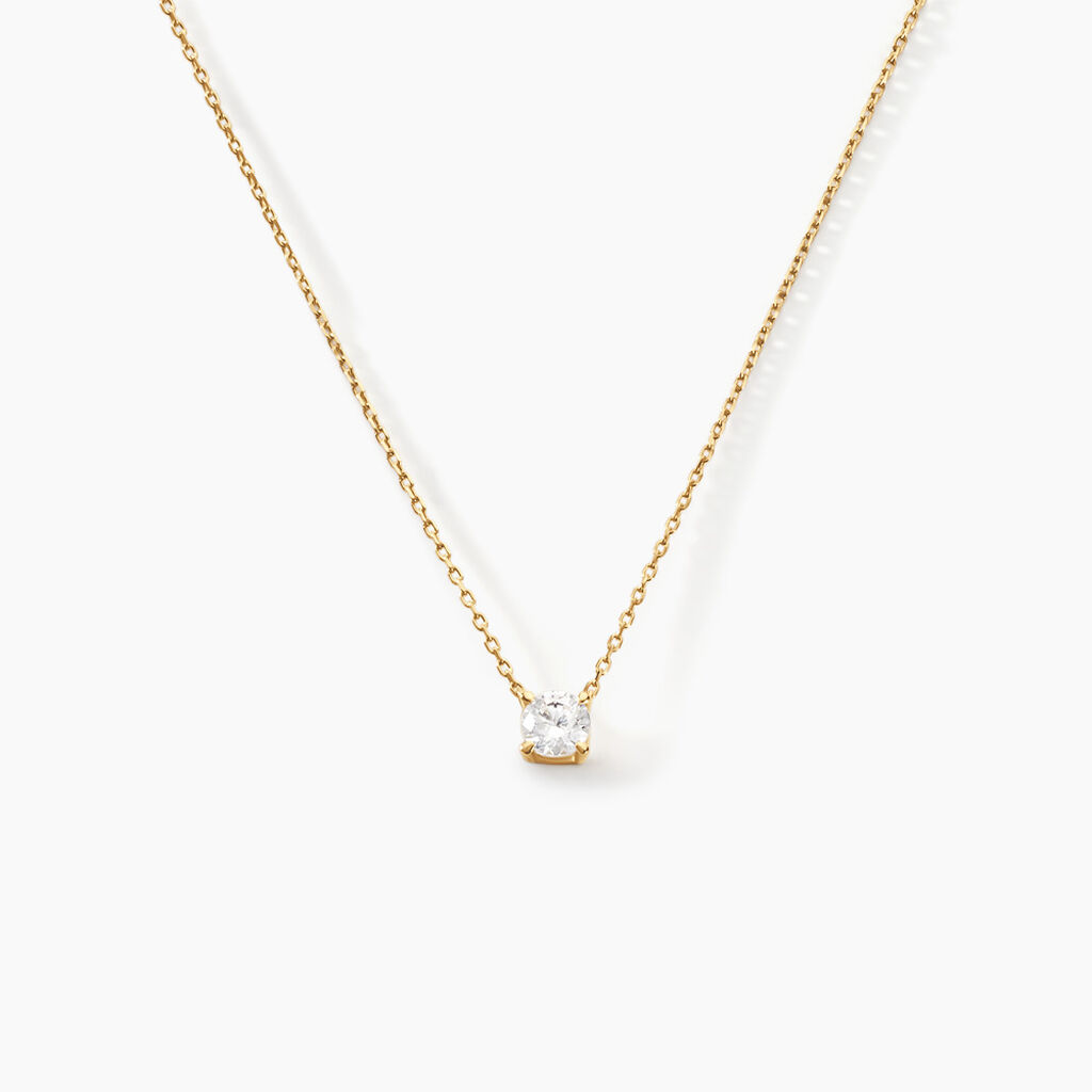 Collier Ponama Or Jaune Oxyde De Zirconium - Colliers Femme | Histoire d&rsquo;Or