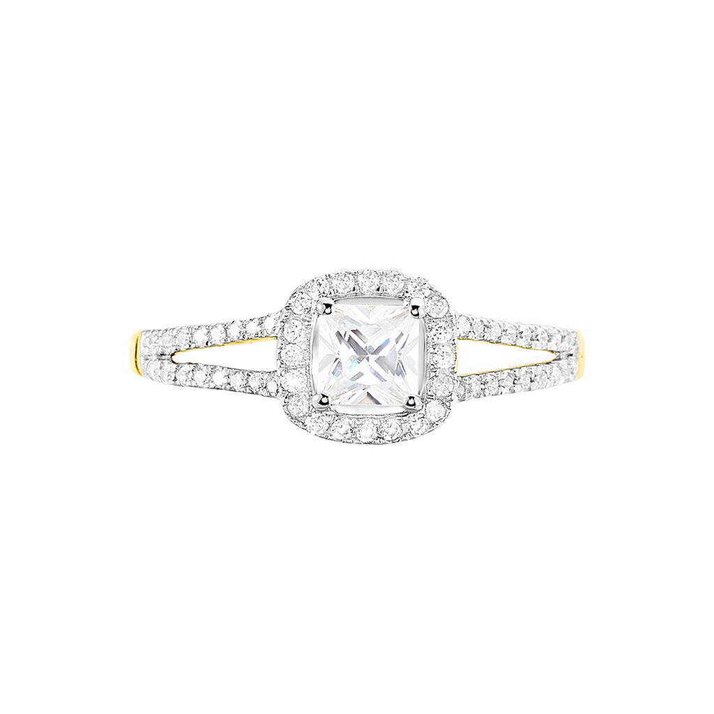 Bague Solitaire Armael Or Jaune Oxyde De Zirconium - Bagues solitaires Femme | Histoire d’Or