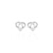 Boucles D'oreilles Puces Shainy Argent Blanc - Boucles d'oreilles fantaisie Femme | Histoire d’Or