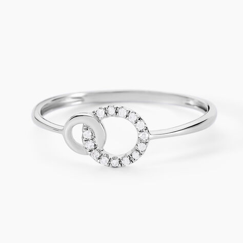 Bague Mahaut Or Blanc Diamant - Bagues avec pierre Femme | Histoire d’Or