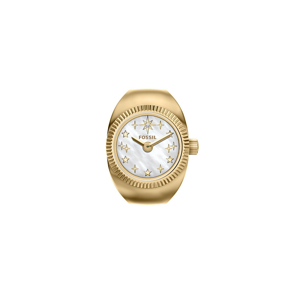 Montre Fossil Watch Ring Nacre Blanche - Montres Femme | Histoire d&rsquo;Or